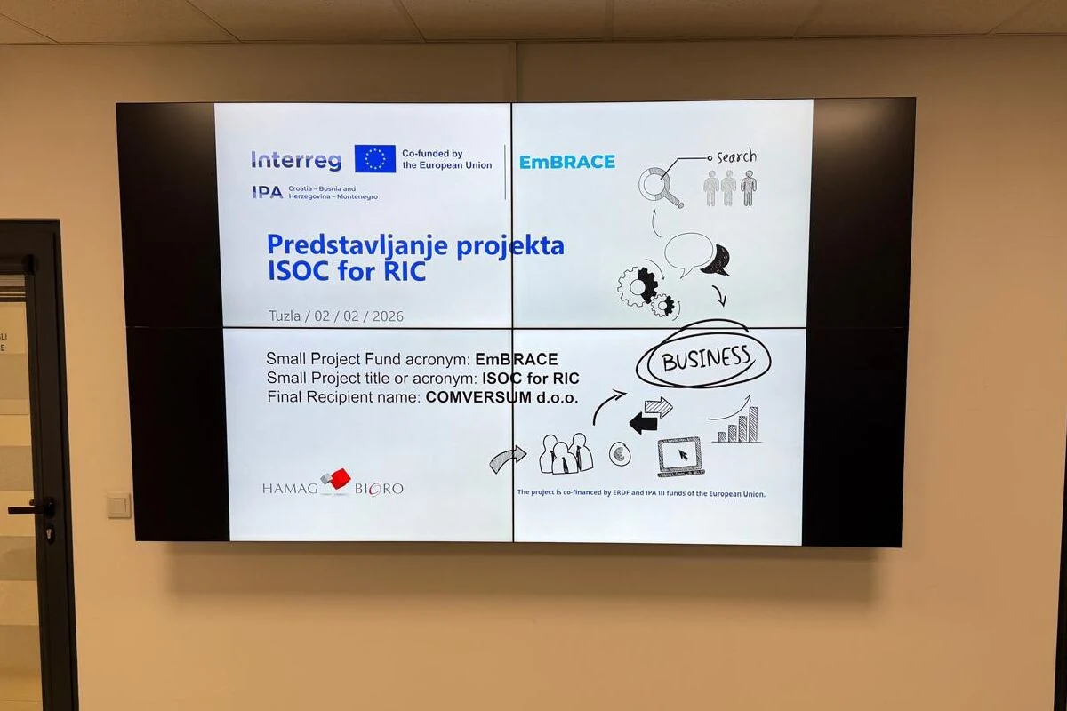 Presentation screen for the ISOC for RIC project and EmBRACE programme